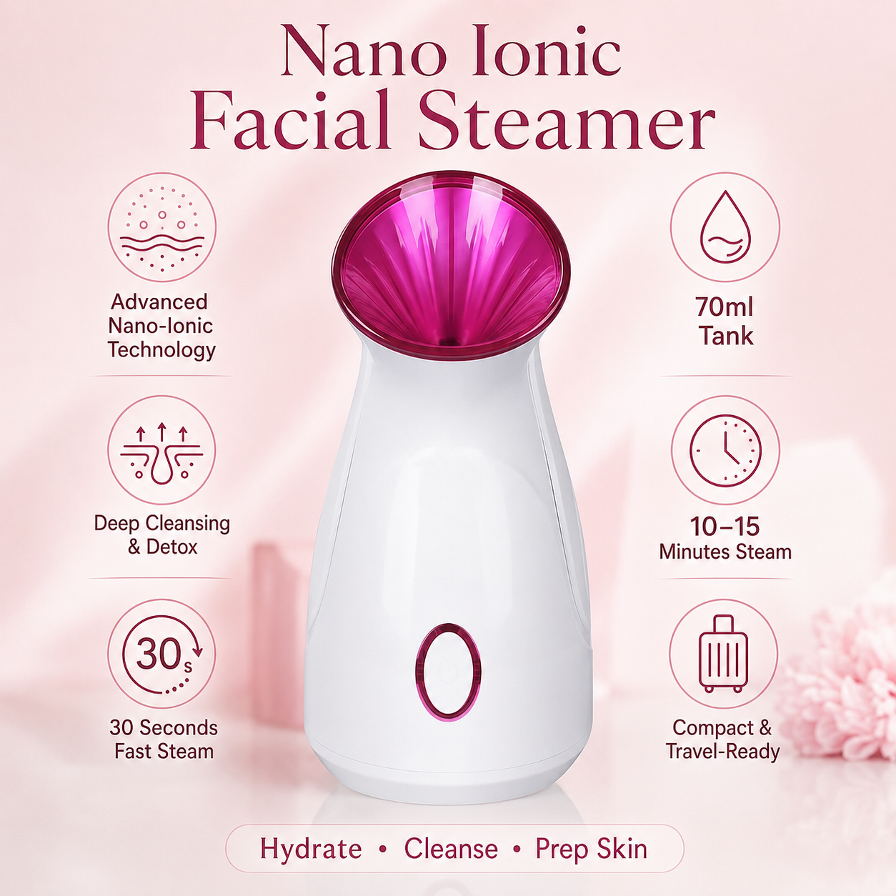 Nano Ionic Facial Steamer