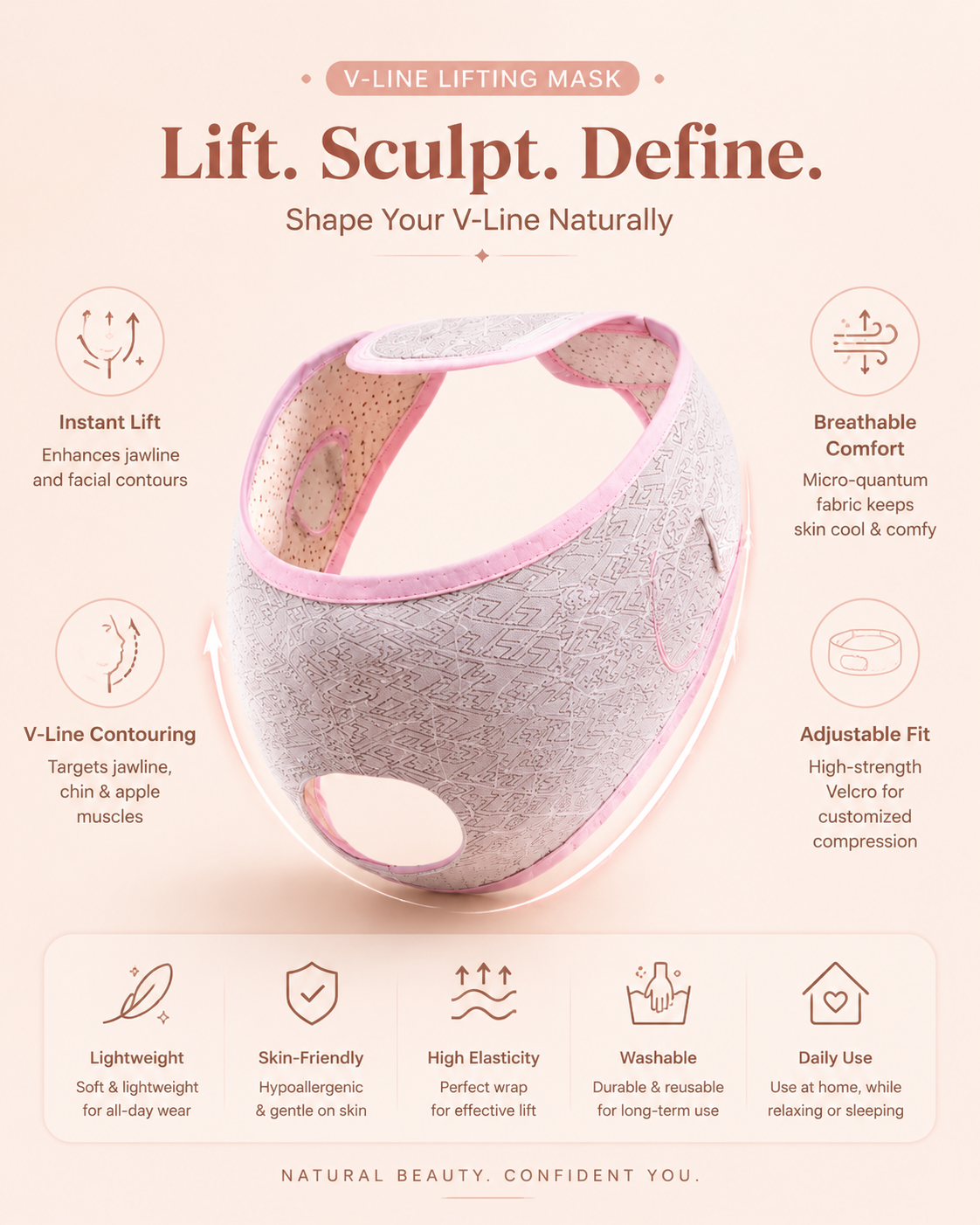 Breathable V-Line Lifting &amp; Contouring Mask