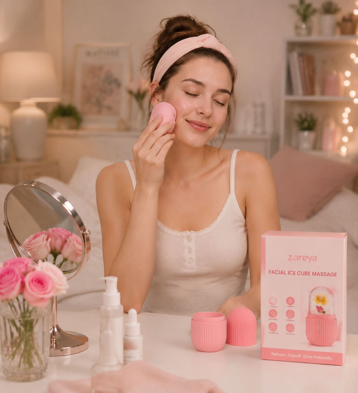 Ice Cube Roller Massager for Face, Eyes and Neck