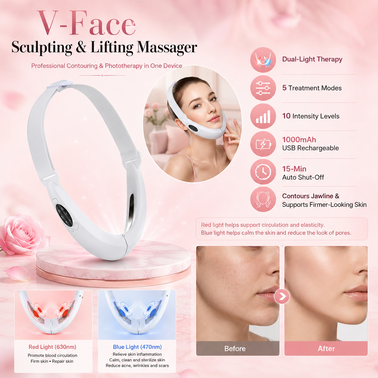 Multifunctional Facial Lifting And Thinning Face Beauty Instrument